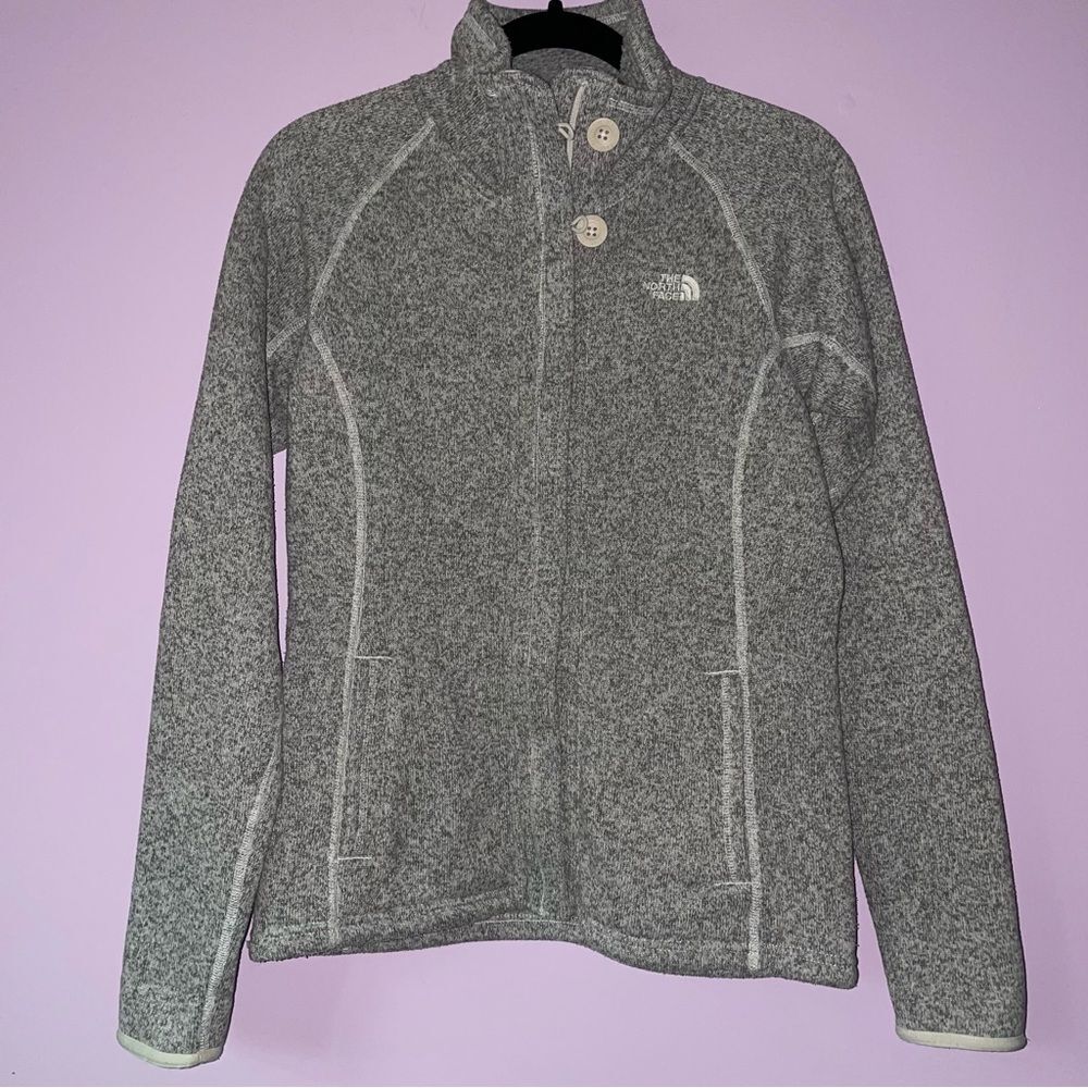 The North Face Size M Crescent Full Zip Button Jacket Outdoor Hiking Athletic